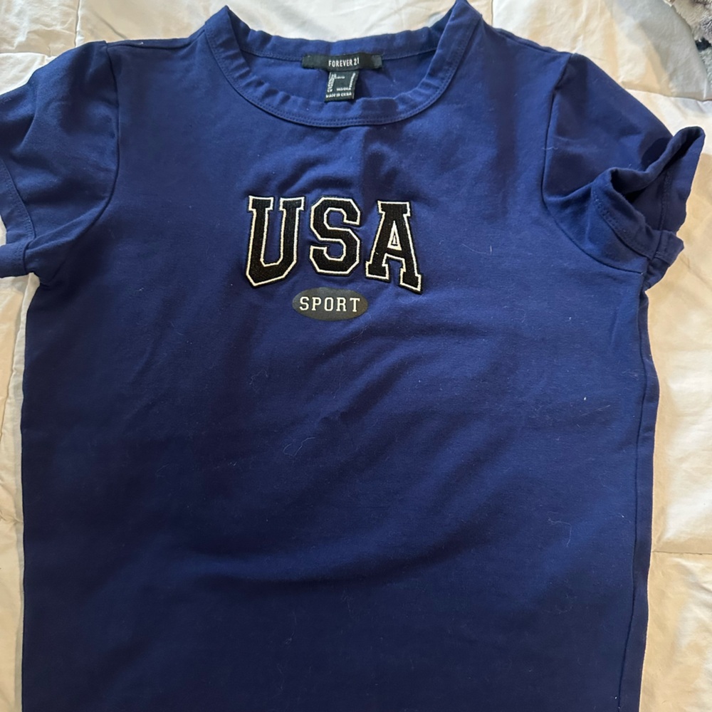 Navy USA Sport Tee